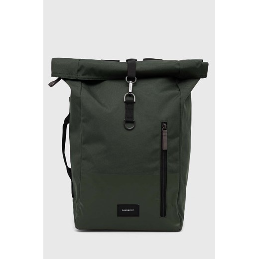 Sandqvist plecak Dante Vegan kolor zielony duży gładki SQA2287 ze sklepu PRM w kategorii Plecaki - zdjęcie 162574524