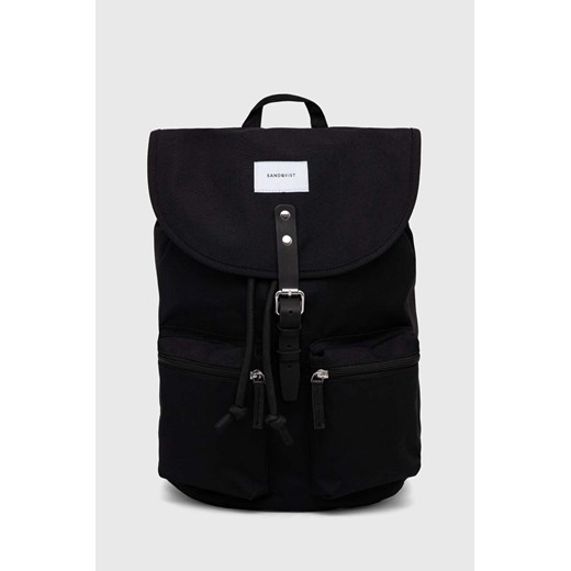 Sandqvist plecak Roald kolor czarny duży gładki SQA2289 ze sklepu PRM w kategorii Plecaki - zdjęcie 162574534