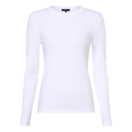 IPURI Damska koszulka z długim rękawem Kobiety Bawełna biały jednolity ze sklepu vangraaf w kategorii Bluzki damskie - zdjęcie 162575582