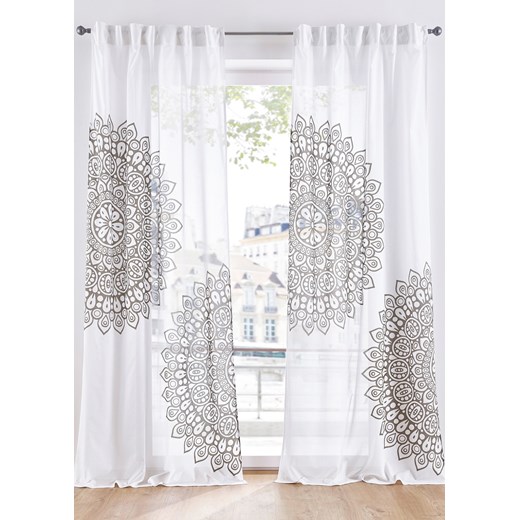 Firana z ornamentowym nadrukiem (1 szt.) Wys./szer. 175/110 cm bonprix