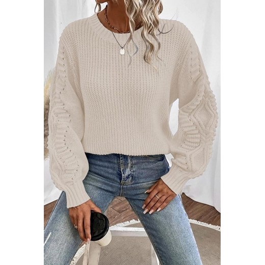 Sweter RETILSA WHITE ze sklepu Ivet Shop w kategorii Swetry damskie - zdjęcie 162628373