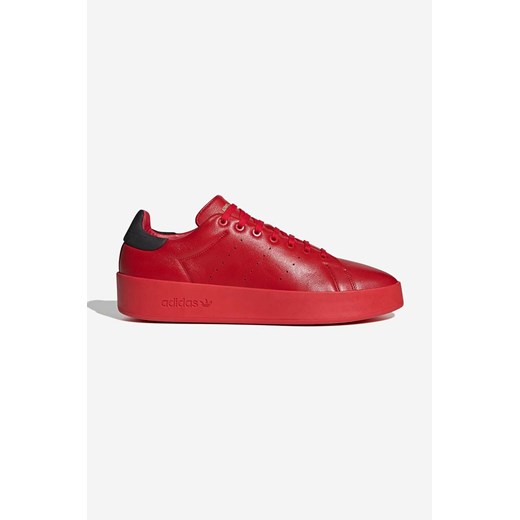 adidas Originals sneakersy skórzane Stan Smith Relasted kolor czerwony H06183 ze sklepu PRM w kategorii Buty sportowe męskie - zdjęcie 162637813
