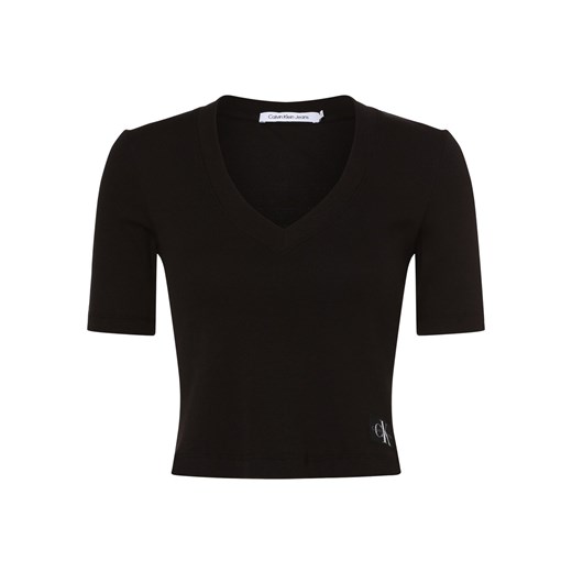 Calvin Klein Jeans T-shirt damski Kobiety Bawełna czarny jednolity XS okazja vangraaf