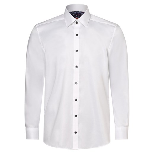 Finshley & Harding Koszula męska Mężczyźni Slim Fit Bawełna biały wypukły wzór tkaniny ze sklepu vangraaf w kategorii Koszule męskie - zdjęcie 162639291