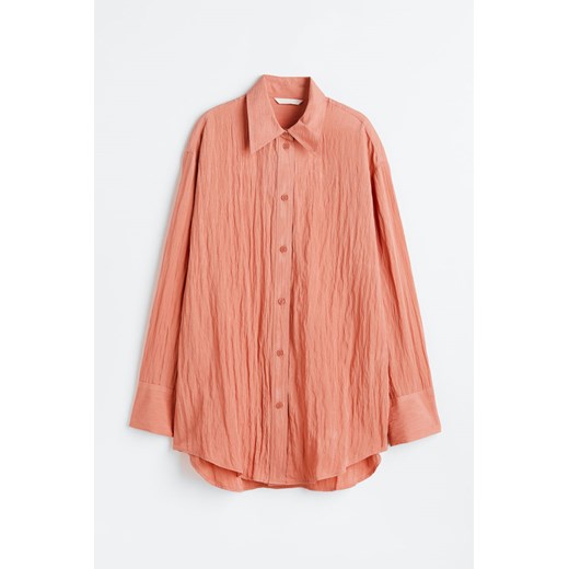 H & M - Koszula z kreszowanego szyfonu - Pomarańczowy H & M M H&M