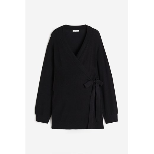 H & M - MAMA Kopertowy kardigan - Czarny H & M XS H&M