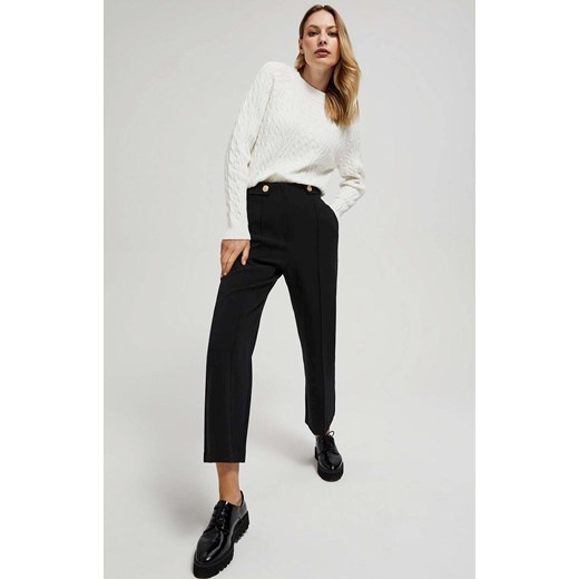 Spodnie z kantem czarne 3927, Kolor czarny, Rozmiar XS, Moodo ze sklepu Primodo w kategorii Spodnie damskie - zdjęcie 162643540