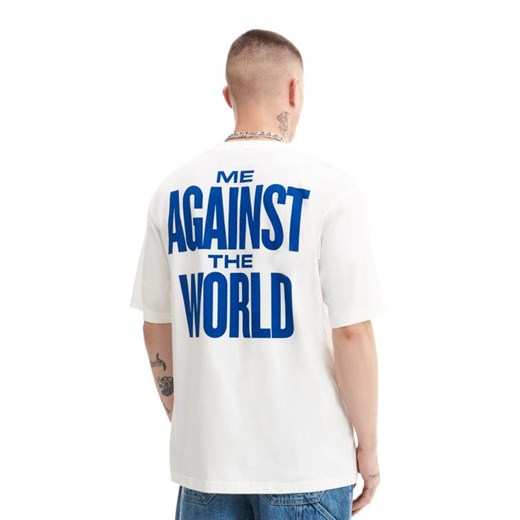 Cropp - Kremowy t-shirt Tupac - kremowy ze sklepu Cropp w kategorii T-shirty męskie - zdjęcie 162689231