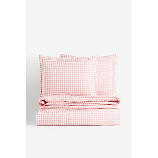 H & M - Komplet wzorzystej pościeli podwójnej - Różowy H & M uniwersalny H&M