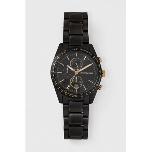 Michael Kors zegarek męski kolor czarny ze sklepu ANSWEAR.com w kategorii Zegarki - zdjęcie 162702580