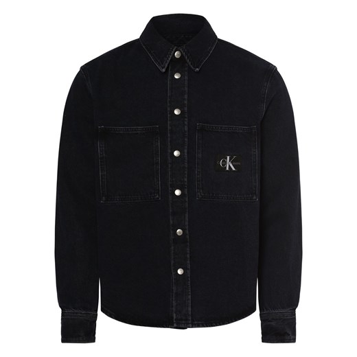 Calvin Klein Jeans Koszula męska Mężczyźni Comfort Fit Bawełna denim jednolity ze sklepu vangraaf w kategorii Kurtki męskie - zdjęcie 162708171
