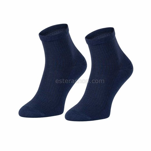 2 pary krótkie skarpety merino wool zakostki niebieskie i granatowe Regina Socks 35-38 Estera Shop
