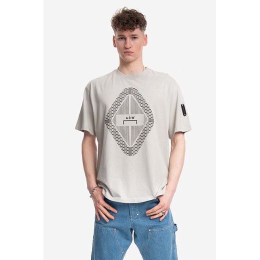 A-COLD-WALL* t-shirt bawełniany Gradient kolor szary z nadrukiem ACWMTS133-LIGHTGREY ze sklepu PRM w kategorii T-shirty męskie - zdjęcie 162713070