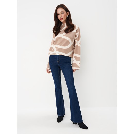 Mohito - Wzorzysty sweter - Beżowy Mohito L Mohito