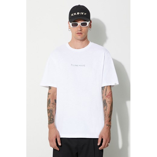 Filling Pieces t-shirt bawełniany Carabiner kolor biały z nadrukiem 74417051901 ze sklepu PRM w kategorii T-shirty męskie - zdjęcie 162726051