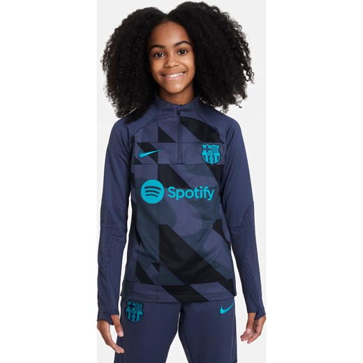Przedmeczowa treningowa koszulka piłkarska dla dużych dzieci Nike Dri-FIT FC Barcelona Strike (wersja trzecia) - Niebieski ze sklepu Nike poland w kategorii T-shirty chłopięce - zdjęcie 162734781