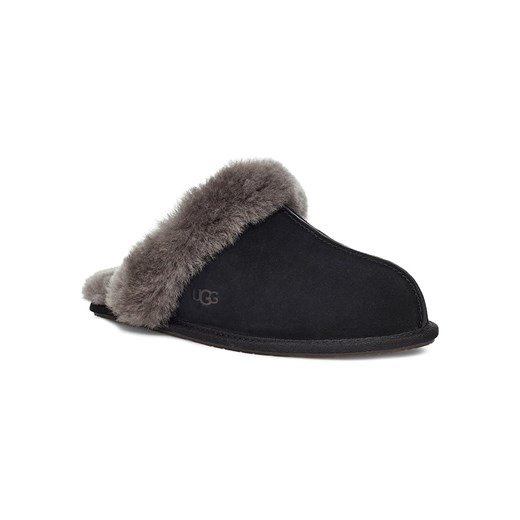 UGG Skórzane kapcie "Scuffette II" w kolorze czarnym 38 wyprzedaż Limango Polska