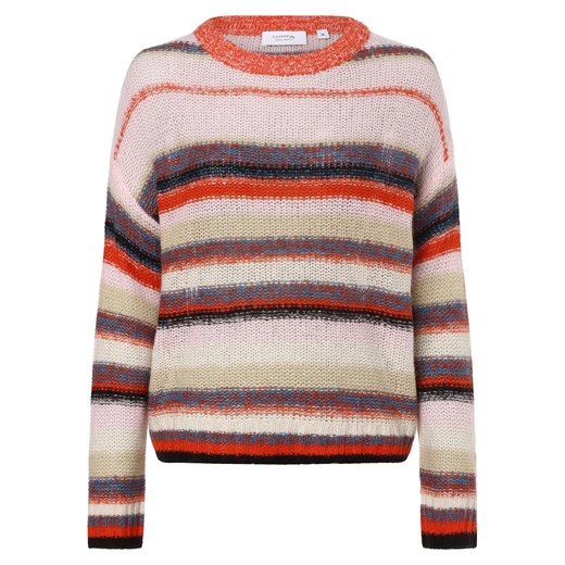 comma casual identity Sweter damski z dodatkiem alpaki Kobiety Sztuczne włókno różowy w paski ze sklepu vangraaf w kategorii Swetry damskie - zdjęcie 162738550