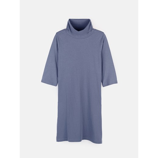 GATE Długi t-shirt plus size z golfem i rękawami 3/4 34 ze sklepu gateshop w kategorii Bluzki damskie - zdjęcie 162738691
