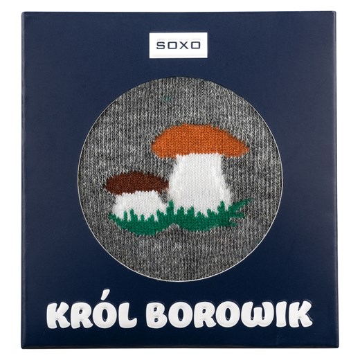 Skarpetki męskie SOXO Król Borowik w opakowaniu 40–45 Sklep SOXO