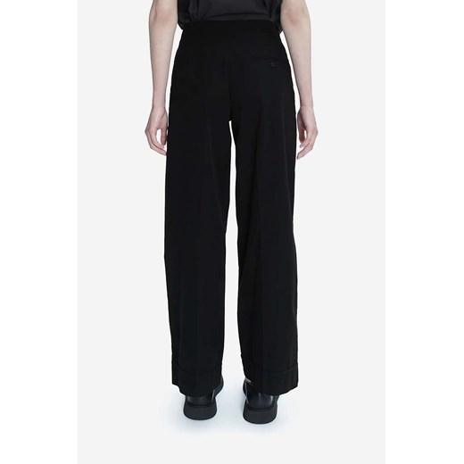 A.P.C. spodnie bawełniane kolor czarny proste high waist COFAM.F08427-BLACK ze sklepu PRM w kategorii Spodnie damskie - zdjęcie 162743374