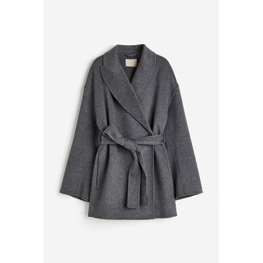 H & M - Płaszcz z domieszką wełny - Szary H & M S H&M