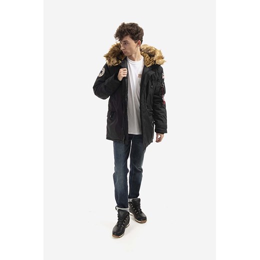Alpha Industries kurtka Polar Jacekt męska kolor czarny zimowa 123144.03-CZARNY Alpha Industries XL PRM