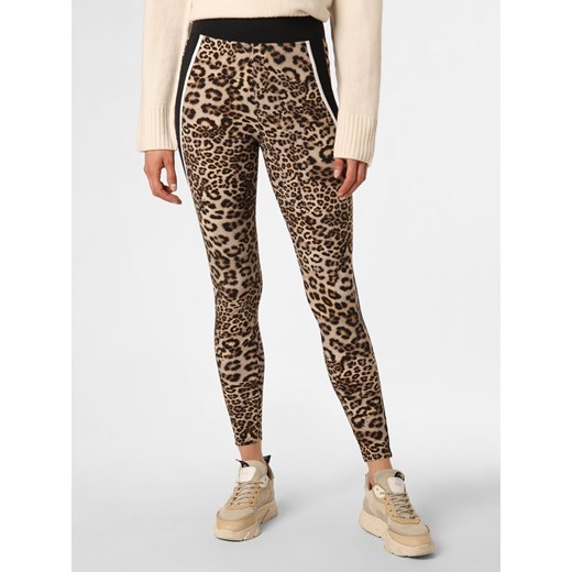 Marc Cain Collections Legginsy Kobiety Sztuczne włókno beżowy wzorzysty 42 vangraaf wyprzedaż