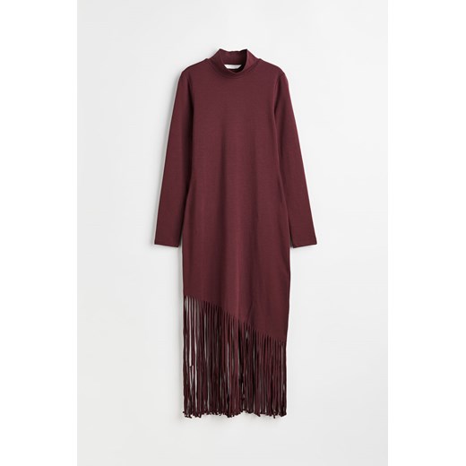 H & M - Sukienka z frędzlami - Czerwony H & M XS H&M