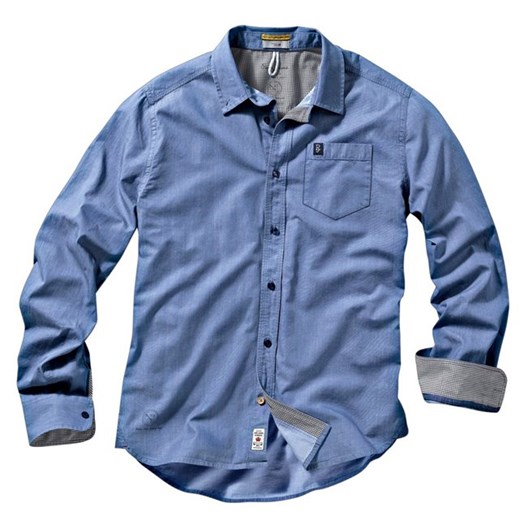 Koszula Thomas, prosty krój, długi rękaw la-redoute-pl niebieski bawełna