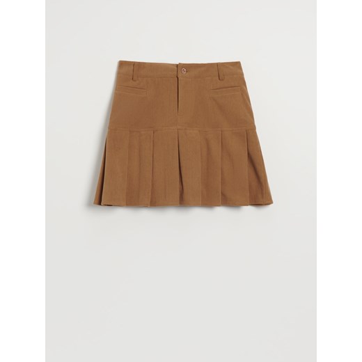 House spódnica brązowa sztruksowa casual 