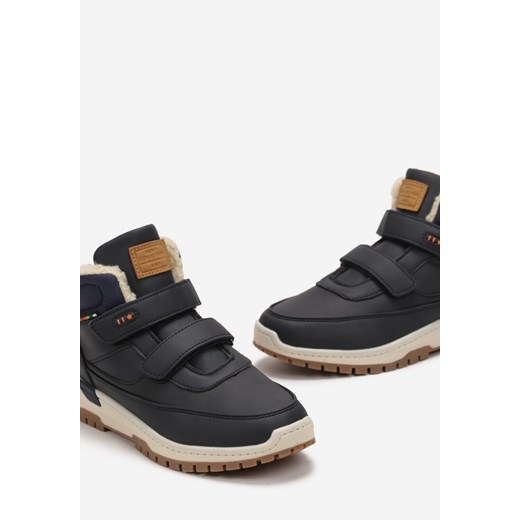 Buty zimowe dziecięce Born2be czarne na rzepy 