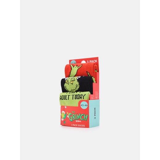 Sinsay - Skarpetki Grinch 3 pack - wielobarwny Sinsay 39/42 Sinsay