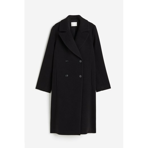 H & M - Dwurzędowy płaszcz - Czarny H & M XXL H&M