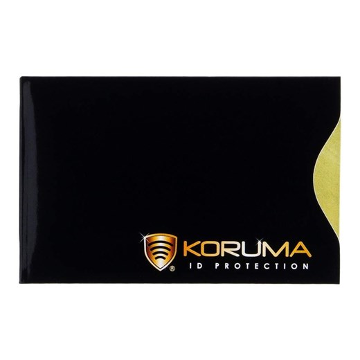 Etui na karty zbliżeniowe - Koruma (pionowe, czarne, złote logo) zestaw 10szt. Koruma Uniwersalny Koruma ID Protection