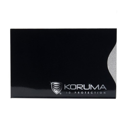 Etui na karty zbliżeniowe - Koruma (pionowe, czarne, srebrne logo) zestaw 10szt. Koruma Uniwersalny Koruma ID Protection