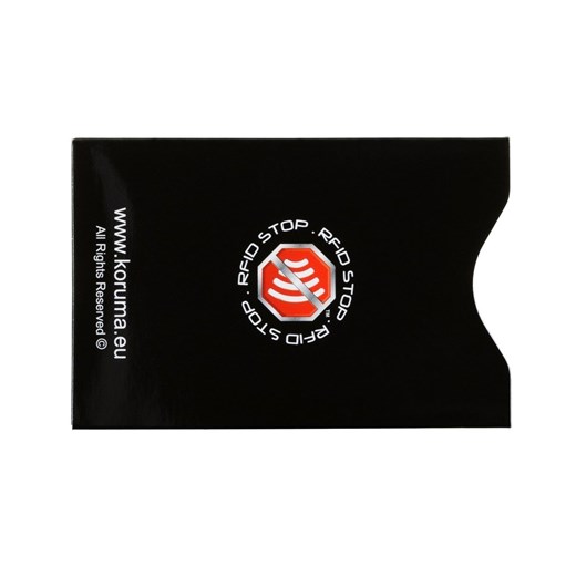 Etui na karty zbliżeniowe - Koruma (pionowe, czarne, srebrne logo) zestaw 10szt. Koruma Uniwersalny Koruma ID Protection