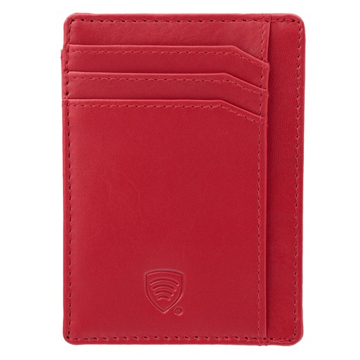 Skórzane etui na karty zbliżeniowe RFID (Czerwone) ze sklepu Koruma ID Protection w kategorii Etui - zdjęcie 162783182
