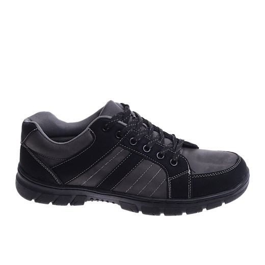 Szaro czarne wiązane buty męskie /E9-1 14862 T425/ ze sklepu Pantofelek24.pl w kategorii Buty sportowe męskie - zdjęcie 162786231