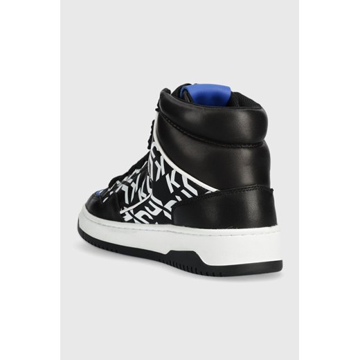 Buty sportowe damskie Karl Lagerfeld Jeans sneakersy na płaskiej podeszwie czarne sznurowane