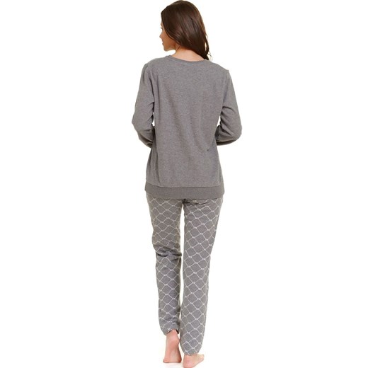 Doctor Nap szara damska piżama z logo PM.5240, Kolor szary, Rozmiar L, Doctor Nap ze sklepu Intymna w kategorii Piżamy damskie - zdjęcie 162791653