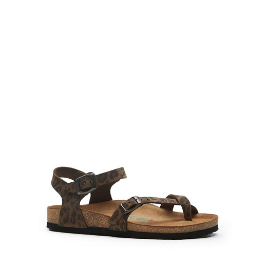 Comfortfusse Skórzane sandały w kolorze brązowo-czarnym Comfortfusse 37 Limango Polska wyprzedaż