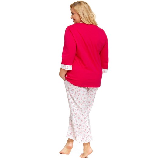 Doctor Nap bawełniana piżama plus size PB.5279, Kolor różowy-wzór, Rozmiar L, Doctor Nap ze sklepu Intymna w kategorii Piżamy damskie - zdjęcie 162810393