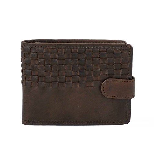 Ekskluzywny portfel męski z zapięciem - Brązowy ciemny ze sklepu Barberinis w kategorii Portfele męskie - zdjęcie 162814974