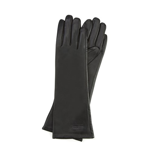 Damskie rękawiczki skórzane długie czarne ze sklepu WITTCHEN w kategorii Rękawiczki damskie - zdjęcie 162826323