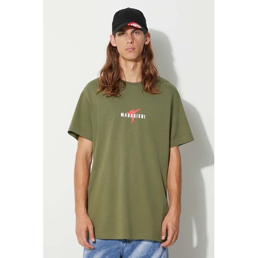 Maharishi t-shirt bawełniany Invisible Warrior T-Shirt kolor zielony z nadrukiem 1070 ze sklepu PRM w kategorii T-shirty męskie - zdjęcie 162830530