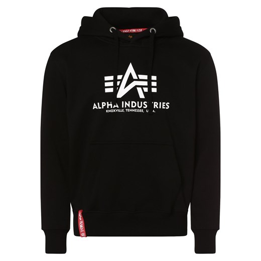 Alpha Industries Męska bluza z kapturem Mężczyźni czarny nadruk Alpha Industries M vangraaf