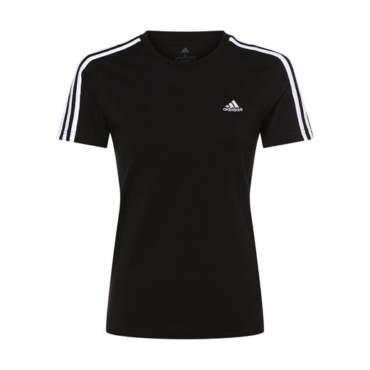 adidas Sportswear T-shirt damski Kobiety Bawełna czarny jednolity ze sklepu vangraaf w kategorii Bluzki damskie - zdjęcie 162832311