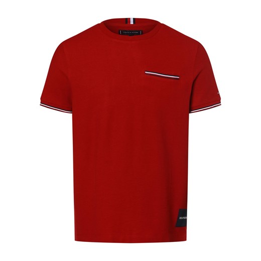 Tommy Hilfiger T-shirt męski Mężczyźni Bawełna czerwony jednolity Tommy Hilfiger XL okazja vangraaf