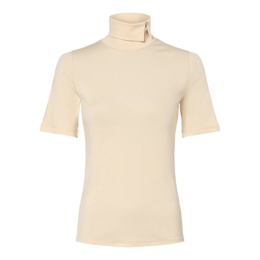 Marc Cain Collections T-shirt damski Kobiety Bawełna beżowy jednolity ze sklepu vangraaf w kategorii Bluzki damskie - zdjęcie 162832500